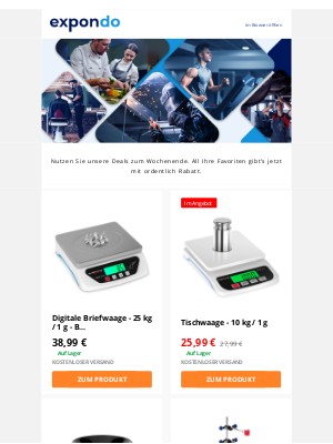 Expondo (Germany) - Entdecken Sie unsere DEALS zum WOCHENENDE.