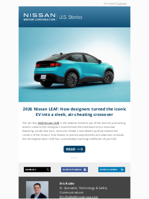 Nissan - 2026 Nissan LEAF: How designers turned the iconic EV into a sleek, air-cheating crossover