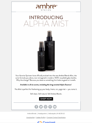 Ambre Blends - Ambre Blends Mist: Now in Alpha Essence