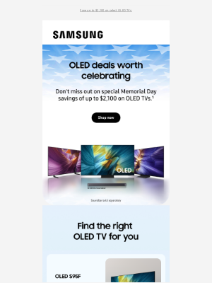 Samsung - Jonathan, Memorial Day savings are heating up at Samsung.