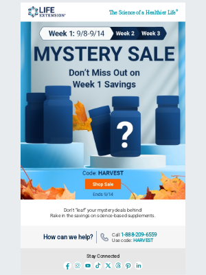 Life Extension - 🕵️ Only DAYS Left for Week 1 Mystery Deals!