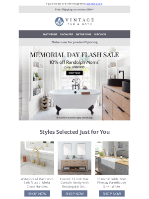 Vintage Tub - Memorial Day Sale is ON