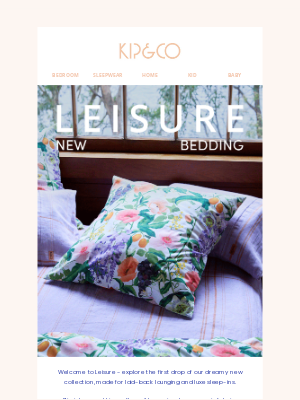 Kip and co (Australia) - Our best bedding yet! Meet new prints from Leisure