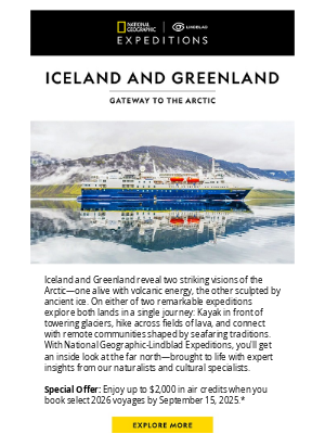 Lindblad Expeditions - The Wild North: Explore Iceland with Greenland