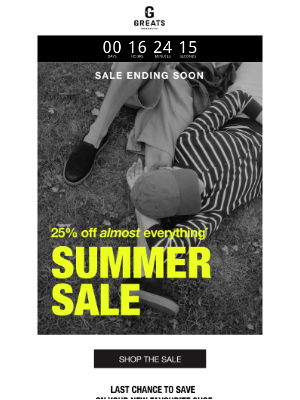 Greats - Final Hours of Summer Sale
