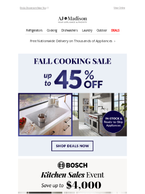 AJ Madison - 🍂 Fall Cooking Sale Is Live — Save Up to 45%