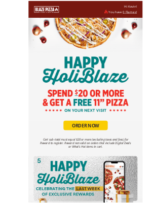 Blaze Pizza - Get a FREE 11