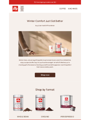 illy - Warm Up Your Winter with Our Buy 2, Get 1 Half Off Deal