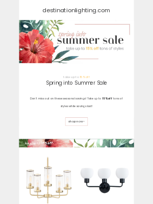 Destination Lighting - Don't Miss These Savings!