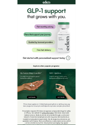 Eden - GLP-1 programs built to support you.