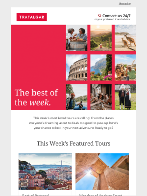 Trafalgar Pty Ltd - Unlock this week's best trips and travel deals