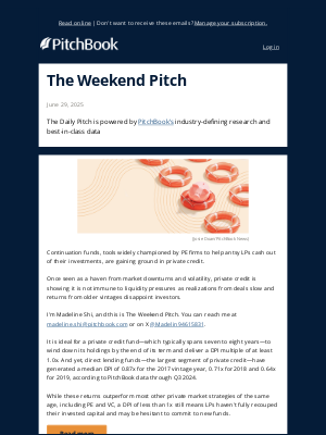 PitchBook Data - Continuation funds spread to private credit