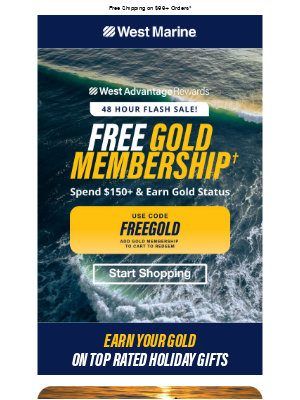 West Marine - Free Gold Membership Happening Now