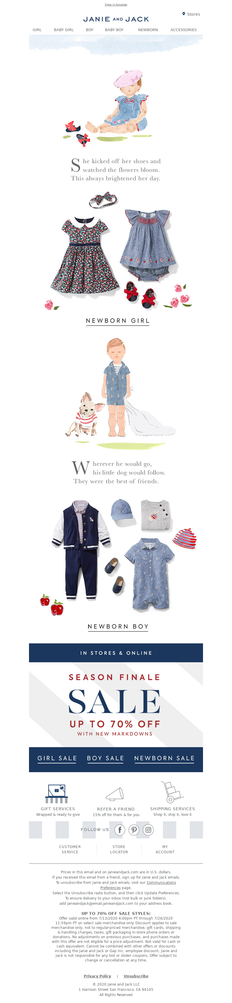 Janie and Jack - A short story: new collection for baby