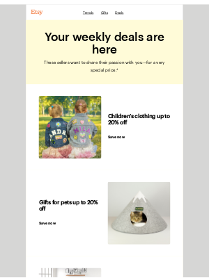 Etsy - It’s time for some fresh deals