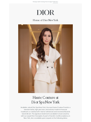 Haute Couture at Dior Spa New York​
