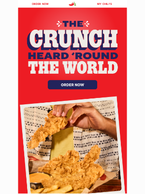 Chili's Grill & Bar - Warning: May cause crunch envy 🍗