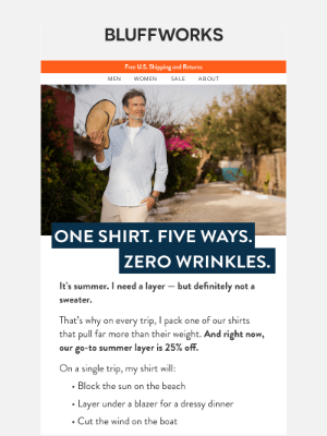 Bluffworks - Your MVP summer layer is on sale