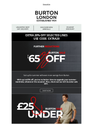Burton (United Kingdom) - Weekend Savings? We've Got You 👀