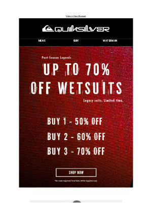 Roxy - Wetsuits Worn by Legends. Now up to 70% off!