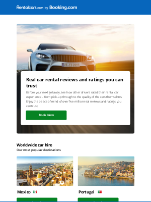 Rentalcars - Book a top-rated car rental in your next destination