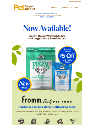 Pet Supermarket - [NEW] Fromm Classic dog & cat food 🐾 NOW AVAILABLE!