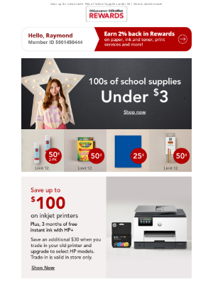 Office Depot & Office Max - Upgrade your printing: save up to $100 on select inkjet printers