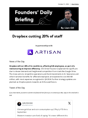 LAUNCH - 📝 Dropbox cutting 20% of staff