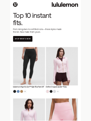 Lululemon - What’s trending? Here’s your top 10.
