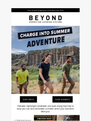 Beyond Clothing - Charge into Summer ADVENTURE