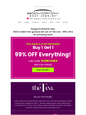 BodyCandy - This deal is a NO Brainer! 99% Off Jewelry 🤯