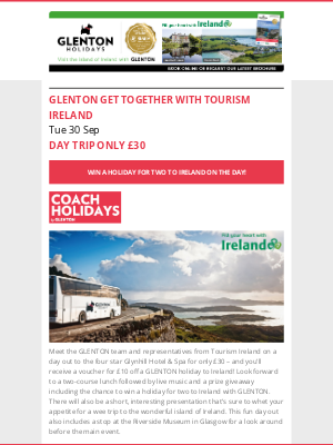 New! Glenton Get Together with Tourism Ireland ☘️ Only £30!