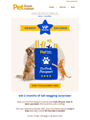 Pet Supermarket - VIP EXCLUSIVE ✨ Get 30% OFF with this coupon 👇