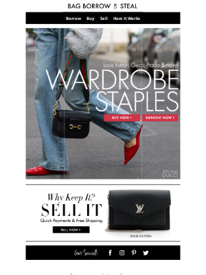 Bag Borrow or Steal - Wardrobe Staples…Louis Vuitton, Gucci, Prada & more!