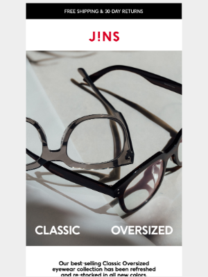 JINS - RE-STOCKED: CLASSIC OVERSIZED EYEWEAR