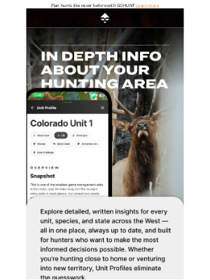 goHUNT - You've Got A Tag. We've Got Intel.