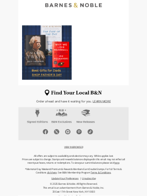 Barnes & Noble, INC - Double Stamps Start Now