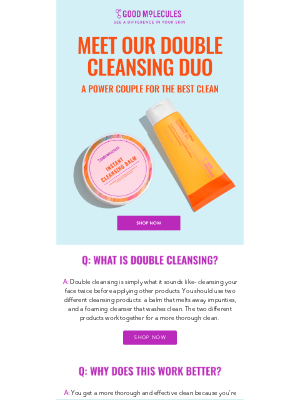 Good Molecules - double cleansing 101 👯