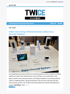 Twice - Anker Intros Array Of Entertainment, Robot Care, Security Products