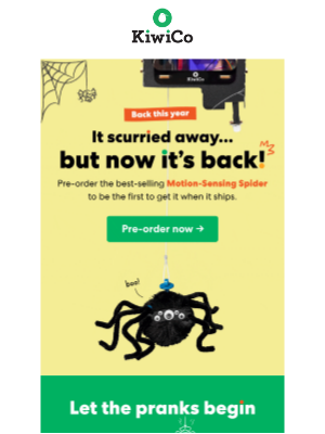 Kiwi Co. - It’s baaaack 👀… the creepiest crate of all 🕷️