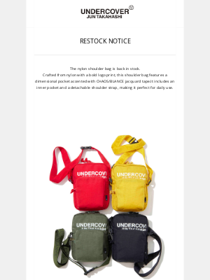 Undercover - 【RESTOCK】UNDERCOVER ONLINE STORE
