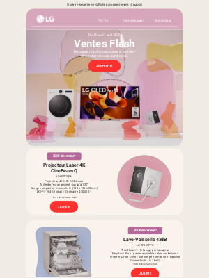 LG (France) - 🥚 Pas que des œufs à mettre dans votre panier, des Ventes Flash aussi 🔥