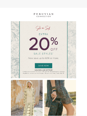 Sale on sale? Yes, please. (Extra 20% off!)