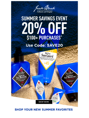 Jack Black - Sitewide savings. Zero compromise.