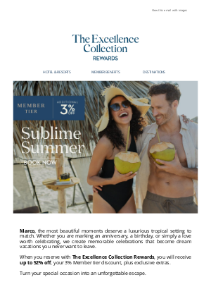 Excellence Resorts - A special celebration in paradise, Marco