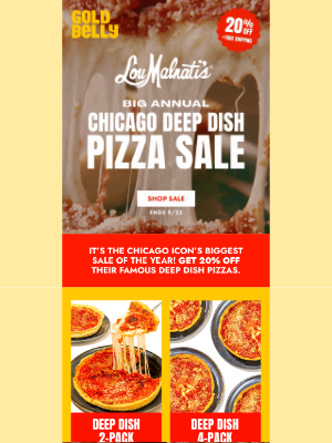 Goldbelly - 🍕Chicago Deep Dish Pizza SALE!🍕