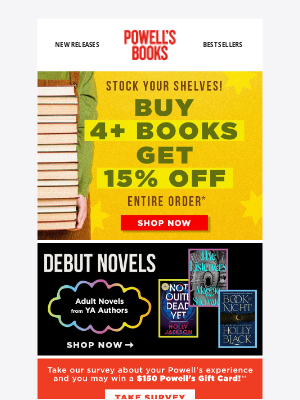 Powell's Books - Online Exclusive: Buy 4+ Books, Get 15% Off