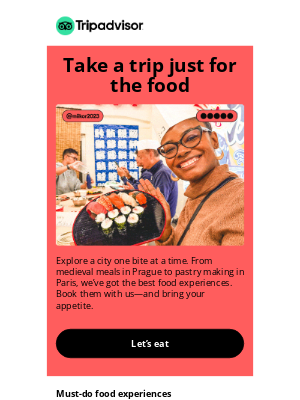 TripAdvisor - ⚠️These experiences will make you hungry⚠️