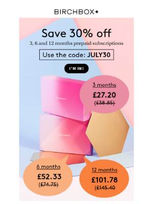 Birchbox UK - A special deal - just for you!