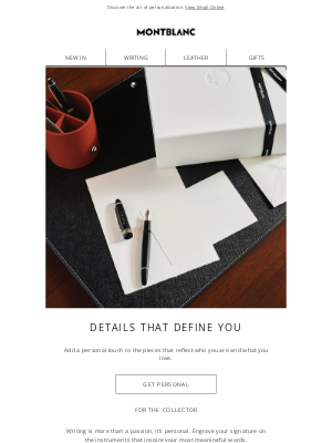 Montblanc - Crafted by Montblanc. Made personal by you.